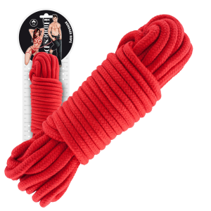 Hidden Desire BONDAGE ROPE 10 METER RED - Linka do krępowania