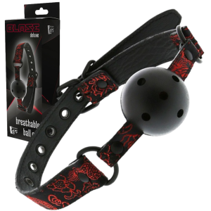 Knebel kulkowy z otworami do zabaw BDSM - Czerwony - Dream Toys BLAZE DELUXE