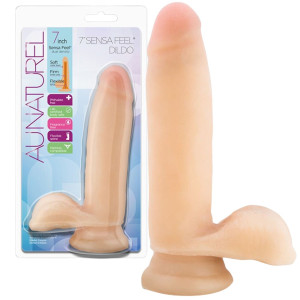 Blush AU NATUREL 7" Realistyczne dildo z jądrami, Cieliste TPE