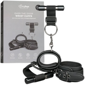 Over the Door Wrist Cuffs Kajdanki mocowane do drzwi , Czarne BDSM