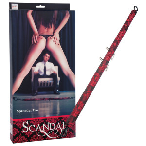 SCANDAL SPREADER BAR Rozpórka do kajdanek, Czerwone BDSM
