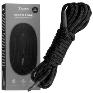 Black Bondage Rope Lina do wiązania 10 m, Czarna BDSM