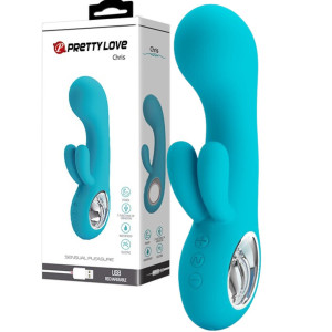 CHRIS - Elegancki wibrator z króliczkiem na USB
