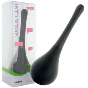 Czarna gruszka do lewatywy i higieny intymnej - SQUEEZE CLEAN - Seven Creations