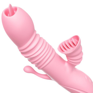 Różowy wibrator króliczek ada Usb - silikonowy 21,9 cm podgrzewany dla kobiet Boss Series