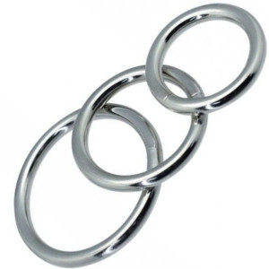 Metalowe pierścienie erekcyjne - 3 szt.