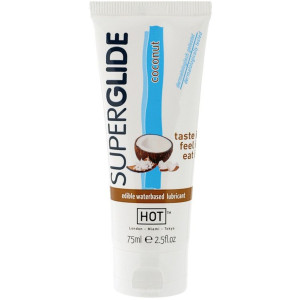 HOT Superglide COCONUT- 75ml edible lubricant waterbased kokosowy lubrykant nawilżający