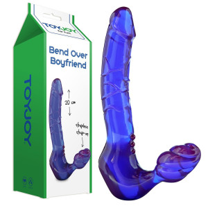 BEND OVER BOYFRIEND Samonośny Strap-On, Fioletowy