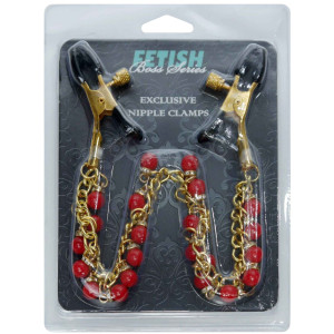 Exclusive Nipple Clamps Klamry na sutki, Czerwony BDSM
