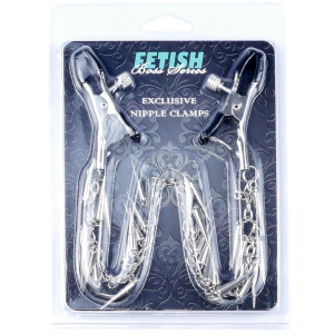Exclusive Nipple Clamps Klamry na sutki, Srebrny BDSM