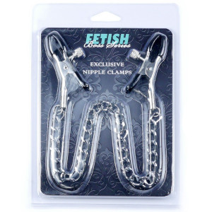 Exclusive Nipple Clamps Klamry na sutki, Srebrny BDSM