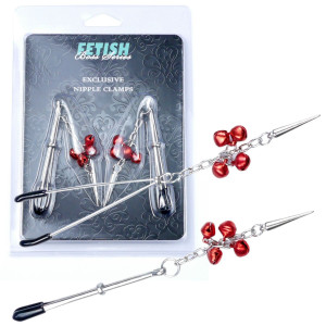 Exclusive Nipple Clamps Klamry na sutki, Czerwony BDSM