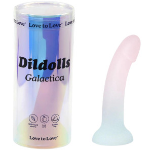 DILDOLLS - GALACTICA Efektowne wielokolorowe dildo z silikonu