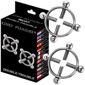 Kinky Pleasure - Double trouble Zaciski na sutki, Srebrny BDSM