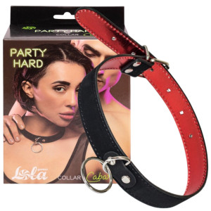 Cabaret - Obroża z ringiem do zabaw BDSM - Czarna - Lola Toys