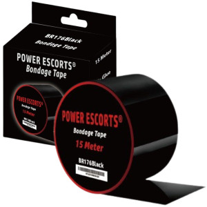 Bondage Tape 15 meter black Taśma do krępowania, Czarny BDSM
