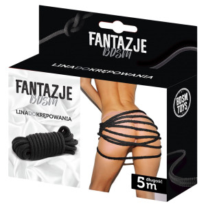 Linki - Fantazje BDSM Lina do krępowania 5m Czarna