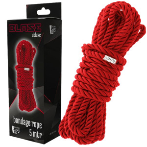 BLAZE DELUXE BONDAGE ROPE 5M RED Lina do krępowania, Czerwony BDSM