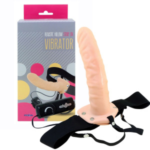 Seven Creations Realistyczny Strap-On z wibracjami, Cielisty PVC
