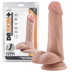 DR. SKIN PLUS 6' - Realistyczne dildo z przyssawką - ruchomy trzonek, TPE