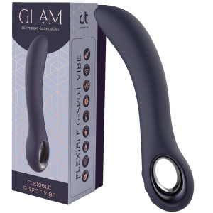 GLAM FLEXIBLE G-SPOT VIBE - Profesjonalny wibrator do punktu G na USB, Czarny