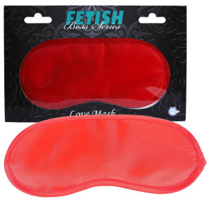 Love Mask Red - Boss Series Fetish Opaska na oczy, Czerwony BDSM
