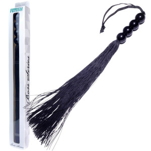 Fetish Boss Series - Pejcz, Czarny do zabaw BDSM -  Whip Black 14"