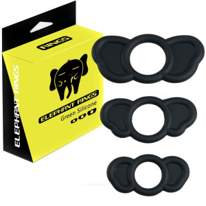 Cock Ring - Zestaw pierścieni uciskowych na penisa - 3 szt. Czarne