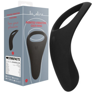 Cock Ring - Licorice Black - Wibrujący pierścień erekcyjny na USB, CZarny