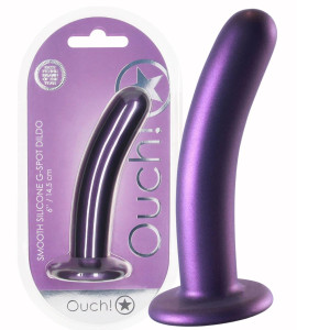 Smooth Silicone G-Spot Dildo - 6'' / 14,5 cm - Profilowane dildo stymulujące punkt G