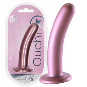 Smooth Silicone G-Spot Dildo - 6'' / 14,5 cm - Profilowane dildo stymulujące punkt G