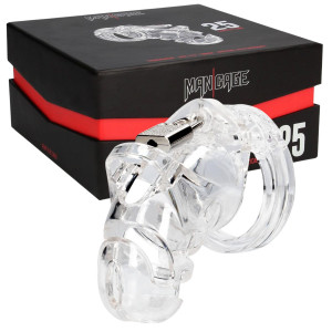 Model 25 - Chastity Cage - 3.5'' - Klatka cnoty na penisa, Przezroczysta BDSM - ManCage