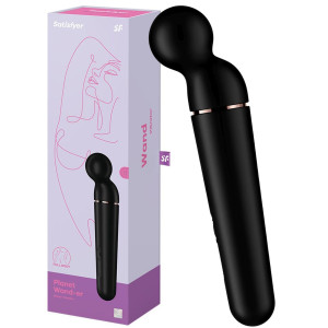 Masażer Wand - Planet Wand-er - do stymulacji czułych miejsc, USB, Czarny Silikonowy - Satisfyer