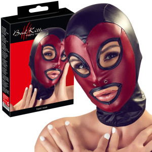 Maska-Bad Kitty Head Mask, Czerwony BDSM