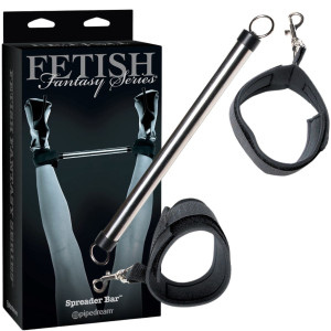 Kajdanki na nogi - Spreader Bar - z belką, do zabaw BDSM - Fetish Fantasy