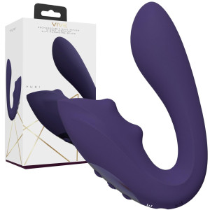 Fioletowy wielofunkcyjny wibrator Yuki - do stymulacji punktu G i łechtaczki, USB Vive