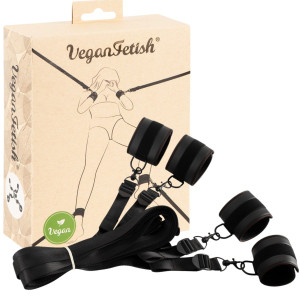 Bed Restraint Vegan Kajdanki do łóżka, Czarny BDSM