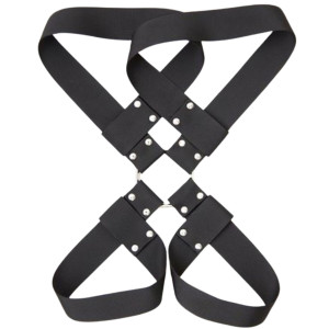 Set costrittivo Long Arms Restraint black Pasy do zniewolenia, Czarny BDSM