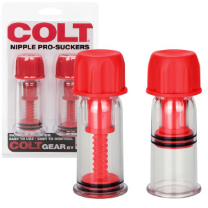 Przyssawki do sutków - Nipple Pro-Suckers - Czerwone BDSM - COLT