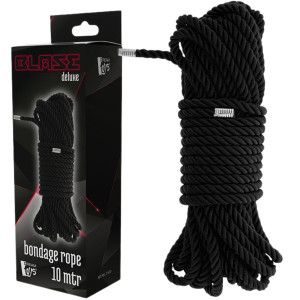 BLAZE DELUXE BONDAGE ROPE 10M BLACK Lina do krępowania, Czarny BDSM