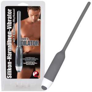 Szary dilator do cewki penisa z wibracjami - Silikonowy - You2Toys