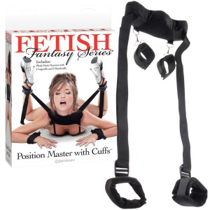 Uprząż z kajdankami - Position Master - pozycjoner do zabaw BDSM - Fetish Fantasy