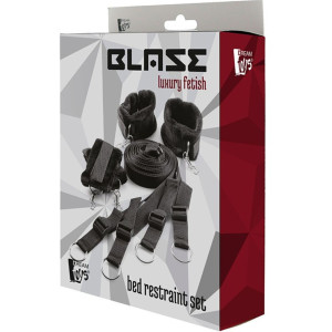 BLAZE BED RESTRAINT SET Kajdanki do łóżka, Czarny BDSM