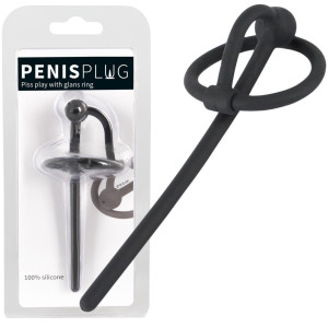 Penisplug Piss Play Sonda do penisa, Czarny BDSM