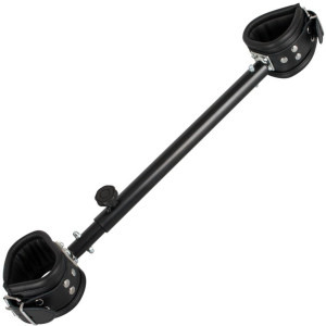 Leather Spreader Bar Rozpórka na nogi, Czarny BDSM