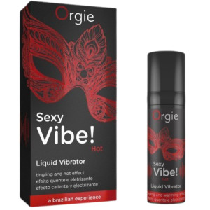 Lubrykant analny - SEXY VIBE! HOT - LIQUID VIBRATOR 15 ML - z efektem wibracji i mrowienia - Orgie