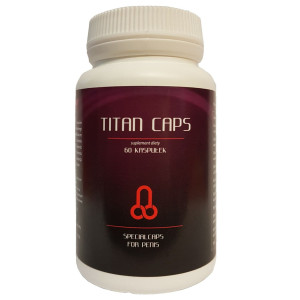 Tabletki na powiększenie penisa - Titan caps, 60 tab. - większy i sztywniejszy penis oraz lepszy seks