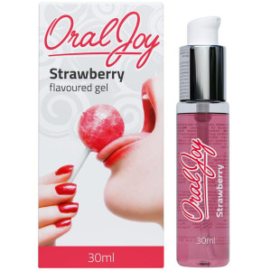 Lubrykant żel o smaku truskawkowym - 30 ml - do seksu oralnego - Oral Joy - Cobeco
