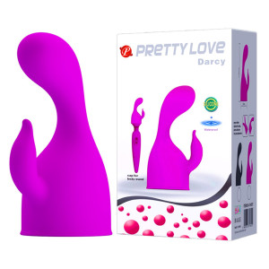 Fioletowa nakładka stymulująca - Darcy - na masażer Wand, Silikonowy - Pretty Love