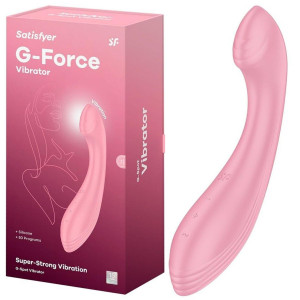 Różowy wibrator do stymulacji punktu G - G-Force, USB Silikonowy Satisfyer